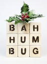 BAH HUMBUG holiday sentiment Royalty Free Stock Photo