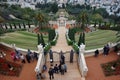 Baha`i shrine and temple in Hafia as seen through hilltop entrance