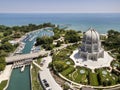 Baha`i Temple Wilmette Harbor Aerial