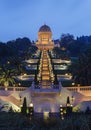 Bahai Gardens and the Golden Dome of the Bahai Temple in Haifa Royalty Free Stock Photo