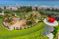 The Bahai gardens and temple, on the slopes of the Carmel Mountain, in Haifa, Israel Royalty Free Stock Photo