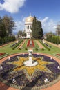 Bahai gardens and temple on the slopes of the Carmel Mountain, Haifa Royalty Free Stock Photo