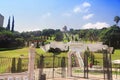 Bahai gardens and temple on the slopes of the Carmel Mountain, Haifa, Israel Royalty Free Stock Photo