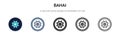 Bahai icon in filled, thin line, outline and stroke style. Vector illustration of two colored and black bahai vector icons designs