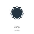 Bahai icon vector. Trendy flat bahai icon from religion collection isolated on white background. Vector illustration can be used