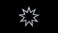 Bahai Nine pointed star Bahaism Icon Shining Glitter Loop Blinking Particles .