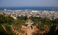 Bahai suspended gardens seen from above, Haifa.