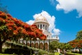 Bahai temple in Bahai garden, Carmel mountain Royalty Free Stock Photo