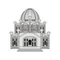 bahai temple construction Royalty Free Stock Photo