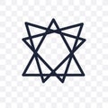 Bahai transparent icon. Bahai symbol design from Religion collection.