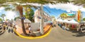 Bahama Village food vendors Key West 360 equirectangular stock photo Royalty Free Stock Photo