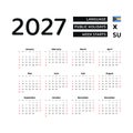 Bahamas Calendar 2027. Week starts from Sunday.