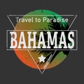 Bahamas cool summer,t-shirt print poster vector illustration