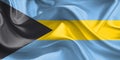 Bahamas Flag. Flag of Bahamas. Waving Bahamas Flags Royalty Free Stock Photo