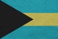 Bahamas flag printed on a polyester nylon sportswear mesh fabric Royalty Free Stock Photo