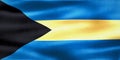 Bahamas flag - realistic waving fabric flag. Flag concept background. Royalty Free Stock Photo