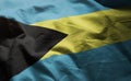 The Bahamas Flag Rumpled Close Up Royalty Free Stock Photo