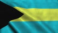 Bahamas flag waving in the wind. National flag Commonwealth of the Bahamas