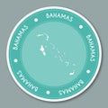 Bahamas label flat sticker design.