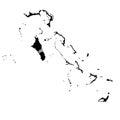 Bahamas map silhouette.