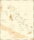 The Bahamas Map - Vintage Detailed Vector Illustration