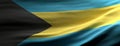 Bahamas national flag waving texture background. 3d illustration Royalty Free Stock Photo