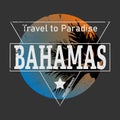 Bahamas paradise caribbean beach palm tree blend colorful