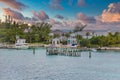 Bahamas Resort Construction at Dusk