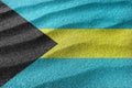 Bahamas sand flag, national flag Royalty Free Stock Photo