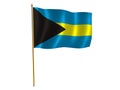 Bahamas silk flag Royalty Free Stock Photo