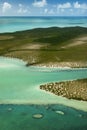 Bahamas from the Sky, Forest Island Royalty Free Stock Photo