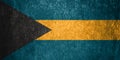 Bahamas state flag on a metal surface. Dirty grunge Bahamas flag Royalty Free Stock Photo