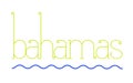 BAHAMAS sticker stamp