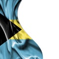 Bahamas waving satin flag isolated on white background Royalty Free Stock Photo