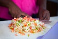 Bahamian conch salad Royalty Free Stock Photo