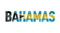 Bahamian flag text font