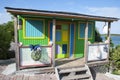 Bahamian Island Diver`s Colorful Shelter Royalty Free Stock Photo