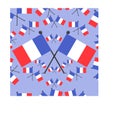 Vector Illustration of France Pattern Flags