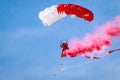 Baharin Defence Special Forces Parachute Display Team in Bahrain International Airshow, Sakhir, Manama, Kingdom of Bahrain