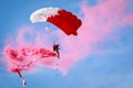 Baharin Defence Special Forces Parachute Display Team in Bahrain International Airshow, Sakhir, Manama, Kingdom of Bahrain