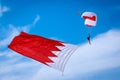 Baharin Defence Special Forces Parachute Display Team in Bahrain International Airshow, Sakhir, Manama, Kingdom of Bahrain Royalty Free Stock Photo