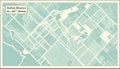 Bahia Blanca Argentina City Map in Retro Style. Outline Map