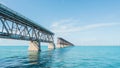 Bahia Honda State Park, Florida Keys. Old overseas highway bridge missing a section