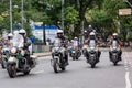 Bahia Military Police Eagle Motorcycle Platoon are seen at the Brazilian Independence Day parade