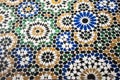 Bahia palace morocco. Detailed mosai floor. Antique. Moroccan handmade tiles. Colorful background. Royalty Free Stock Photo