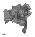 Bahia State regions map