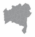 Bahia State regions map