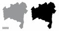 Bahia State silhouette maps