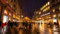 Bahnhofstrasse during the Christmas period. Zurich, Switzerland.