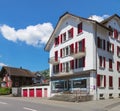 Bahnhofstrasse street in Seewen, Switzerland